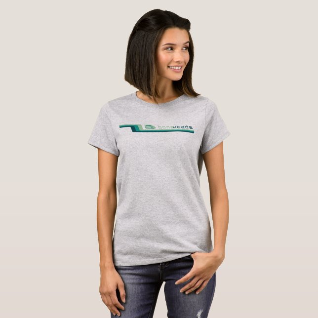 boneHeads™ logotyp Ränder 26 T Shirt (Hel framsida)
