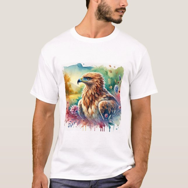Bonellis Eagle 080824AREF141 - Watercolor T Shirt (Framsida)