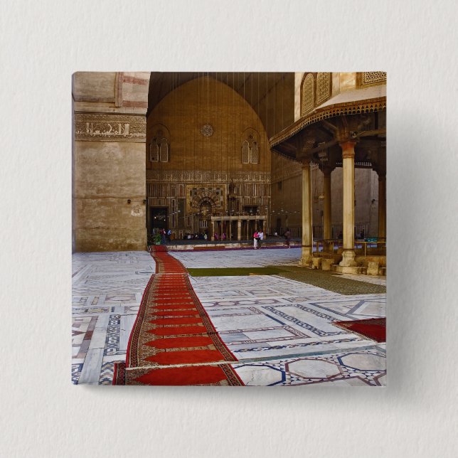 Bönemattor som leder in i en islamisk moské, Kairo Knapp (Framsida)