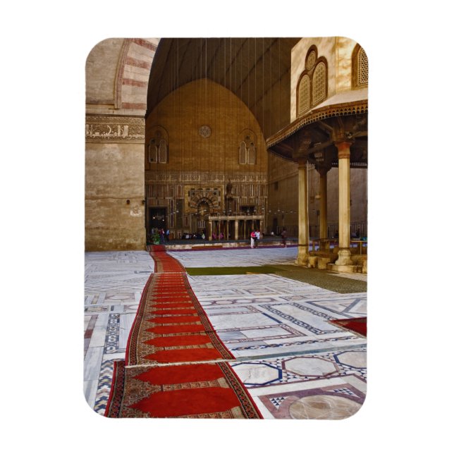 Bönemattor som leder in i islamisk moské, Kairo, Magnet (Vertikal)