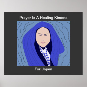 bönen är en läkande kimono för Japan Poster