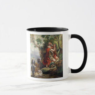 Bönen av Gideon, tecknad för en tapestry Mugg