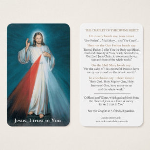 Bönen Cards den   chapleten av gudomlig förskoning Visitkort