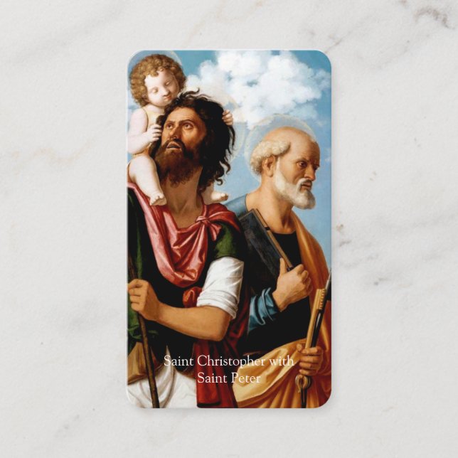 Bönen Cards | Saints Christopher & Peter Visitkort (Framsida)