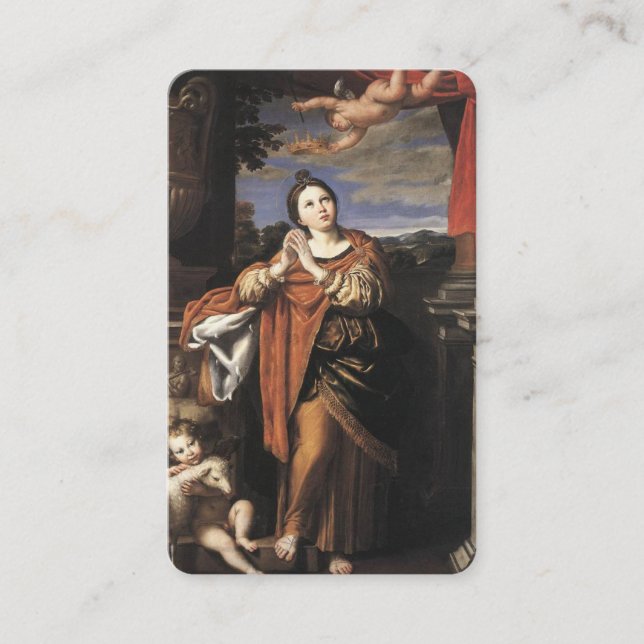 Bönen Cards | St. Agnes av Rome 1 Visitkort (Framsida)