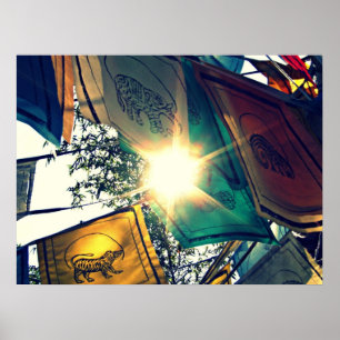 bönen flaggor poster