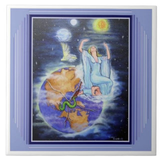 Bönen för ett planet belägger med tegel kakelplatta