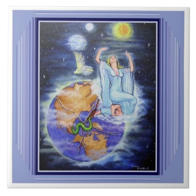 Bönen för ett planet belägger med tegel kakelplatta (Framsidan)