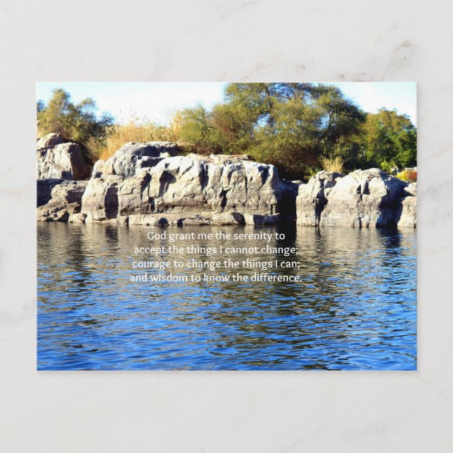 Bönen om sinnesro vykort (Framsida)