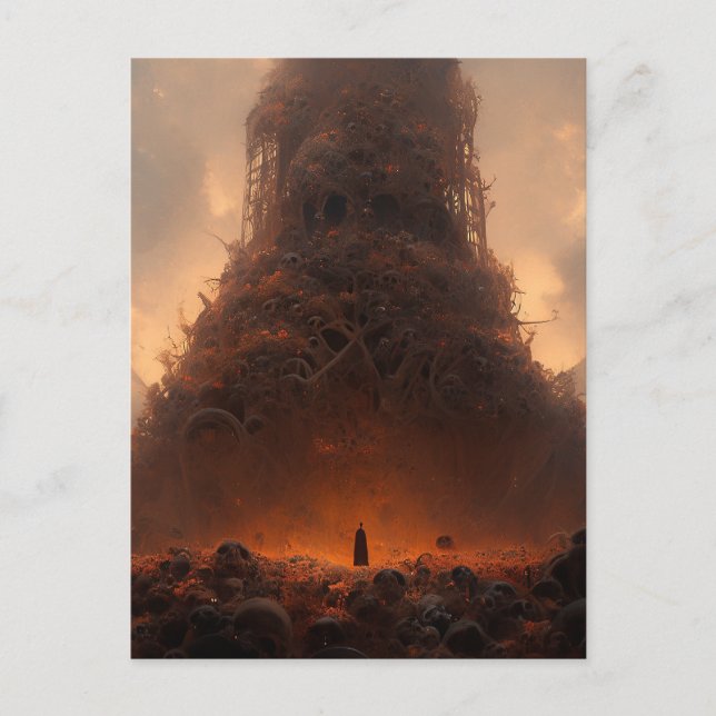 Bones Mörk torn Fantasy Art Vykort (Framsida)