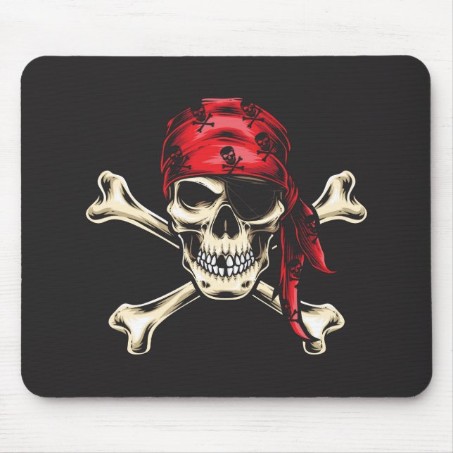 Bones Pirat Skull och Kor Musmatta (Framsidan)