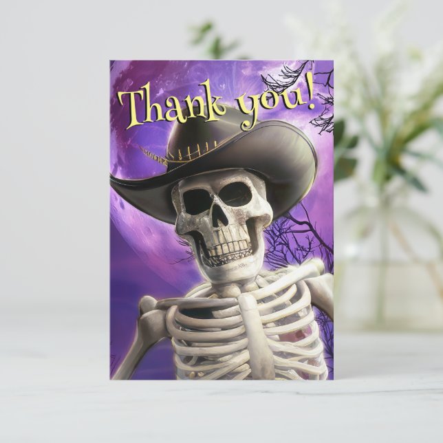 Boney James Skelett, tack! Tack Kort (Stående Fram)