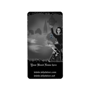 boneyard halloween adressetikett