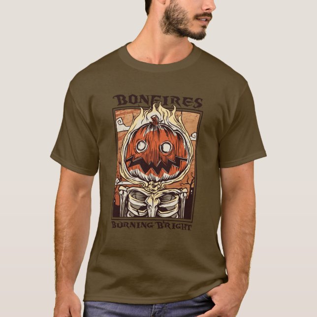 Bonfire Burning Bright T Shirt (Framsida)