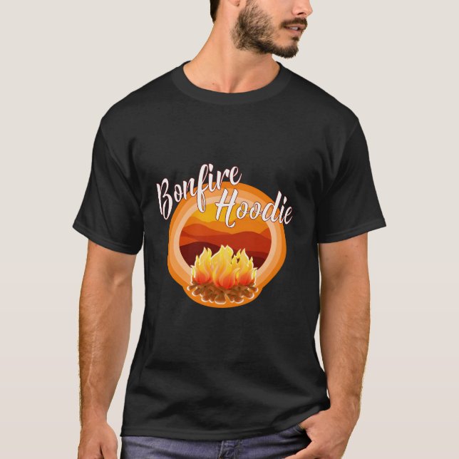 Bonfire Campfire Campers T Shirt (Framsida)