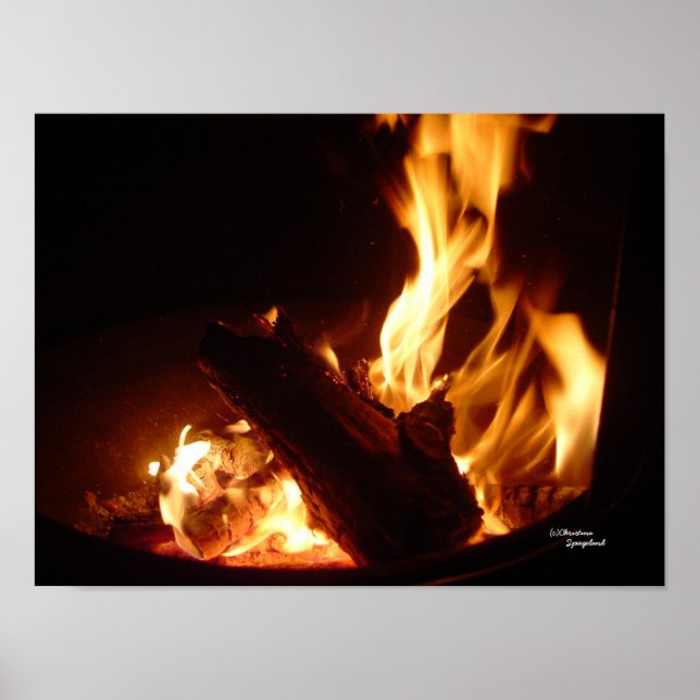 Bonfire Campfire flames Poster (Framsidan)