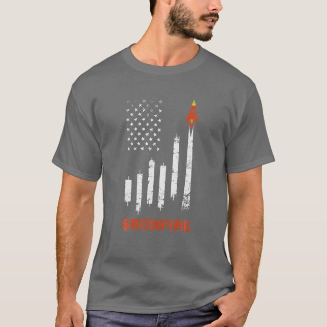 Bonfire Coin Bonfire Crypto Token to Måne US F T Shirt (Framsida)