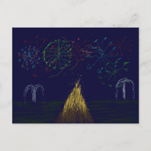 Bonfire Natt Postcard Vykort