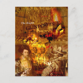 Bonfire Night Historical Postcard Vykort