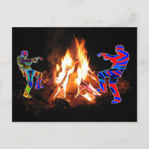 BonFire Party Bon Bonne Fire Vykort