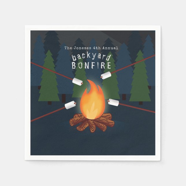 Bonfire Party Pappersservett (Framsidan)