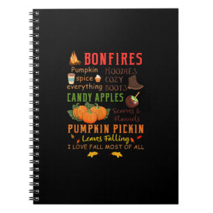 Bonfire Pumpkin Spice All Fall Gift Anteckningsbok
