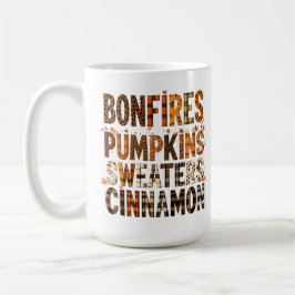 Bonfire Pumpkins Sweaters Cinnamon - hösten - höst Kaffemugg