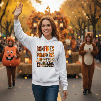 Bonfire Pumpkins Sweaters Cinnamon Pullover Hoodi T Shirt