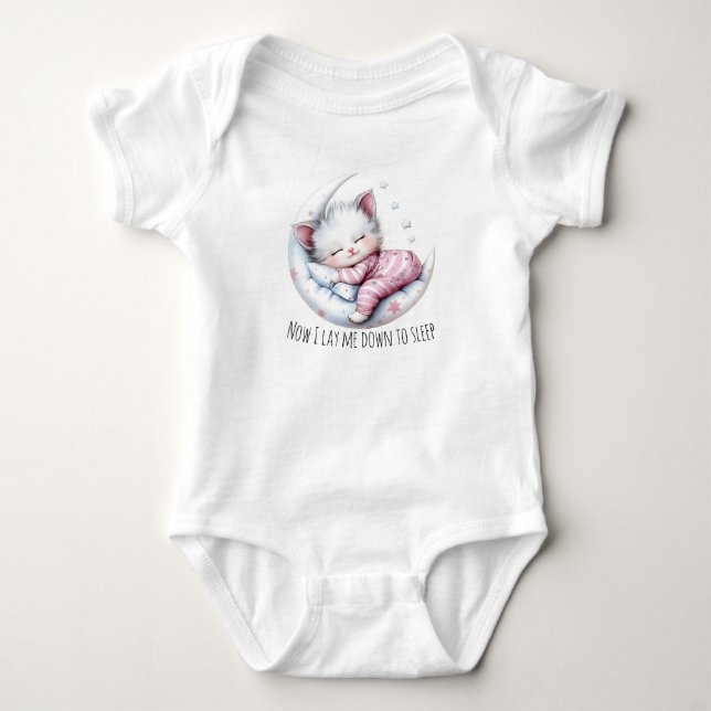 Bönfulla tassar — Sömnig nåd i månsken T Shirt (Framsida)