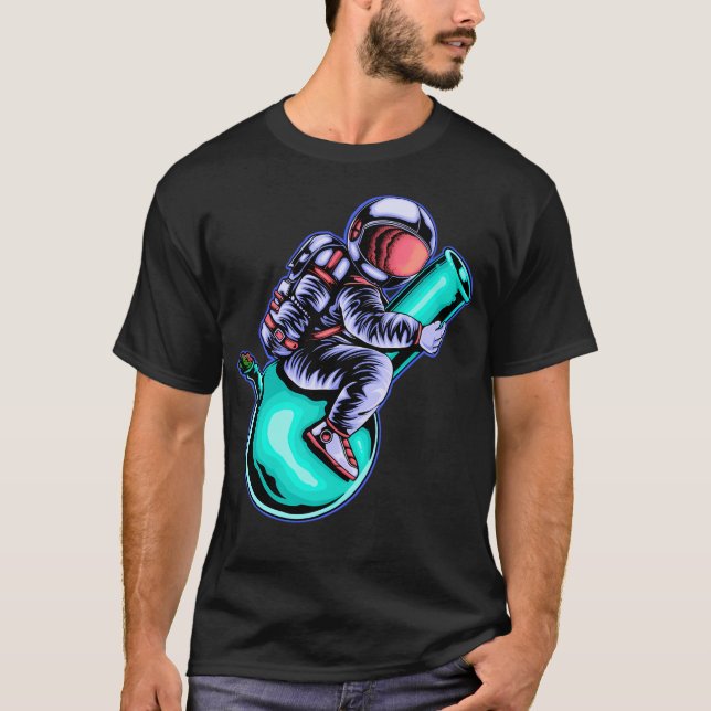 Bong Astronautkul Astronaut Shirt Ogräs Stoner T (Framsida)