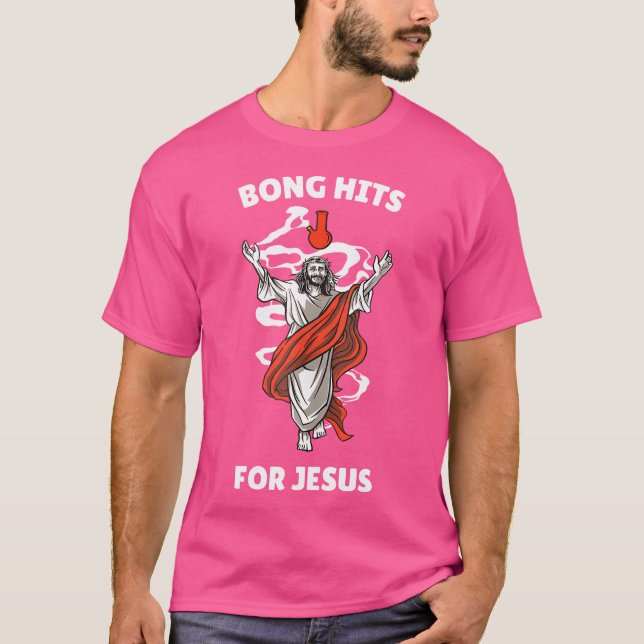 Bong träffar för Jesus Lena Stoner Gift T Shirt (Framsida)