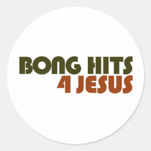 Bong träffar för Jesus Runt Klistermärke
