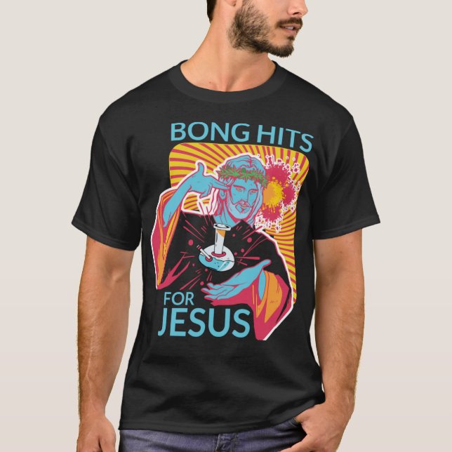 Bong träffar för Jesus... TC Stoner Gift T Shirt (Framsida)