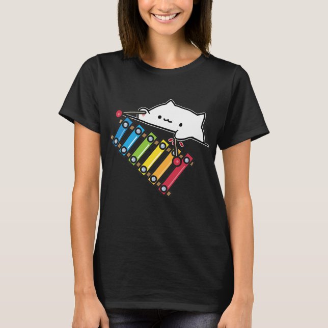 Bongo Cat Pay Marimba t-shirt gullet Gamer-minne (Framsida)