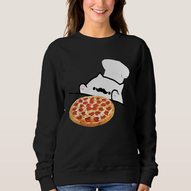Bongo Cat Pizza Chef Dank Memes T Shirt (Framsida)