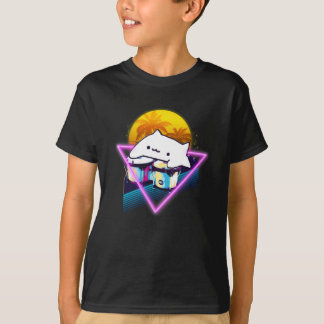 Bongo Cat Retro 80s Vaporwave Outrun Stil T Shirt