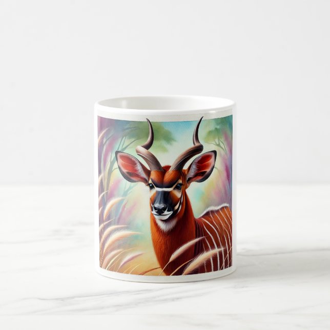 Bongo in Sunlight 210924AREF151 - Watercolor Kaffemugg (Center)