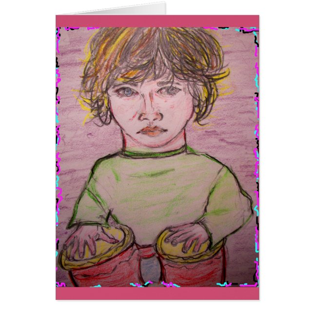 bongo-musik hälsningskort (Framsidan)