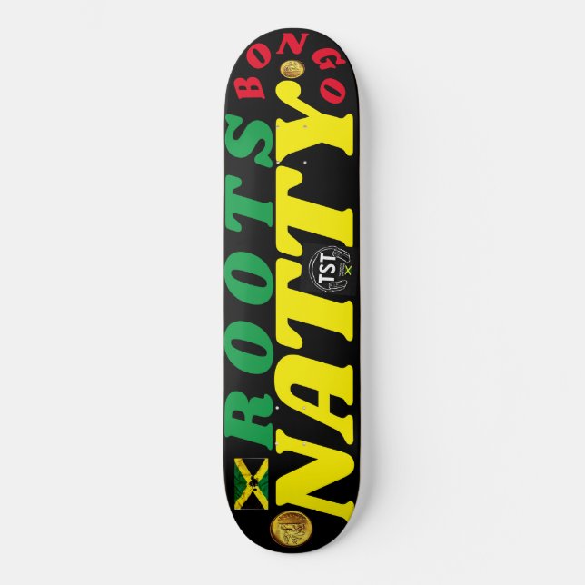 BONGO ROOTS NATTY 8 1/4" Skateboarddäck Mini Skateboard Bräda 18,5 Cm (Framsida)