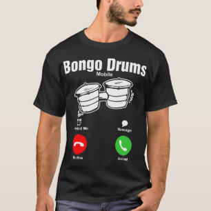 Bongoen trummar den mobila tshirten t shirt