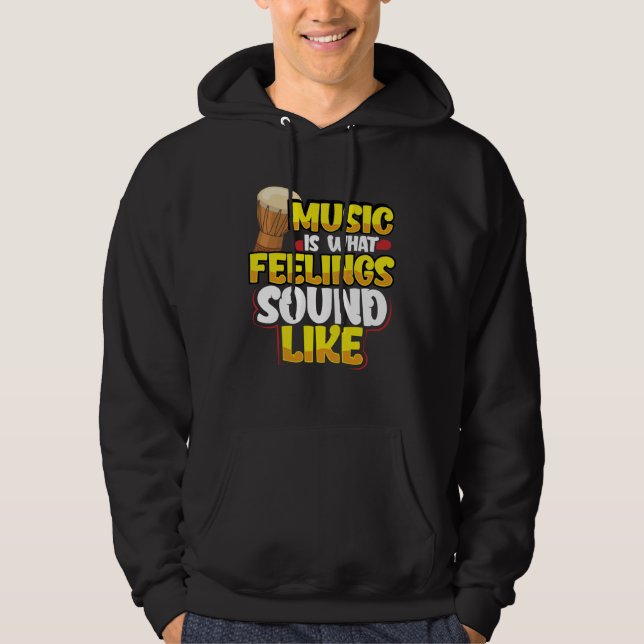 Bongotrummor Hoodie (Framsida)