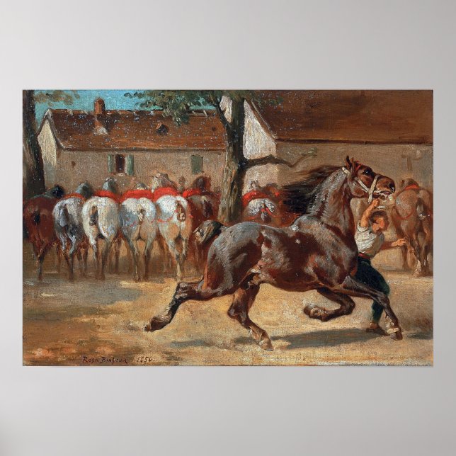 Bonheur - Horse Trotting Poster (Framsidan)