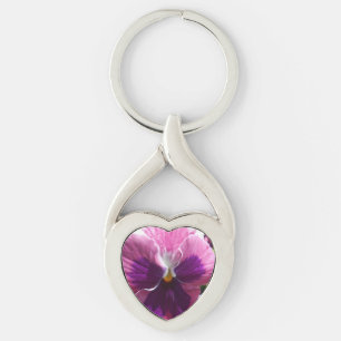 Bonheur Twisted Heart Silverfärgad Nyckelring