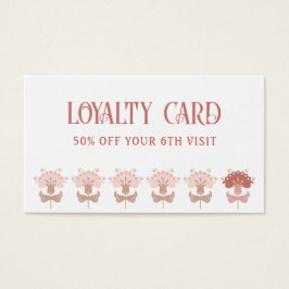 bonho folk art blommor qr-kodförmånskort visitkort