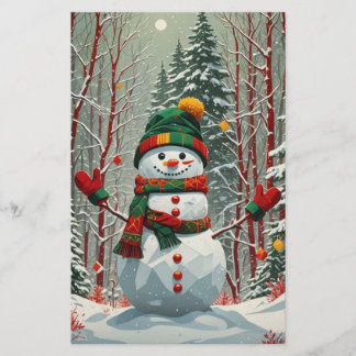 Bonhomme de neige brevpapper