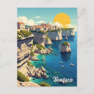 Bonifacio Corsica Frankrike Travel Vykort