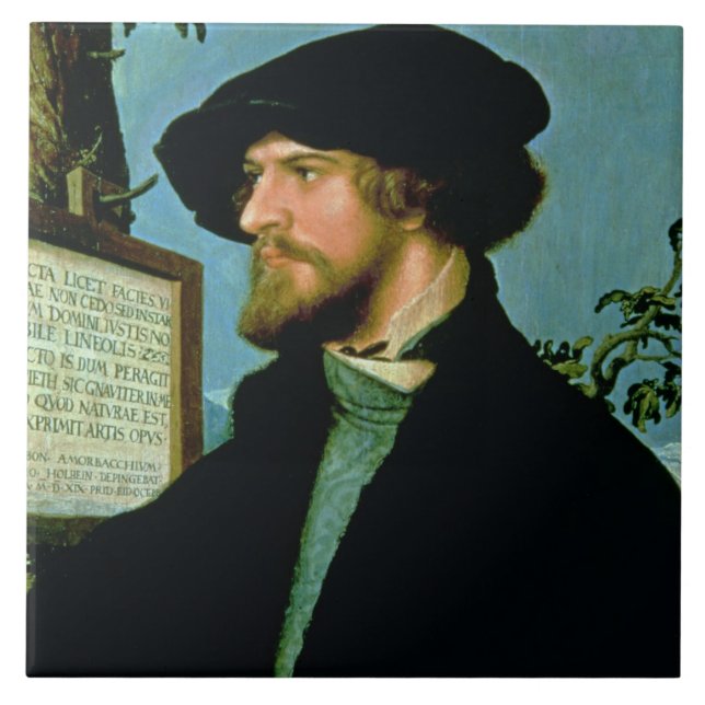 Bonifacius Amerbach, 1519 (olja på pinewood) Kakelplatta (Framsidan)