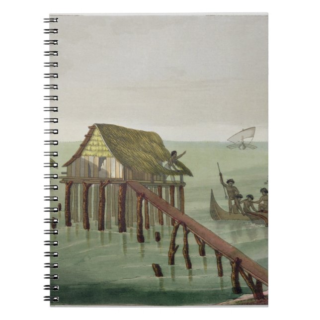 Boningar av den Papu stammen, Rawak, pläterar 22 Anteckningsbok Med Spiral (Framsidan)