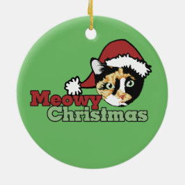 Bonita God jul Meow Cat Julgransprydnad Keramik