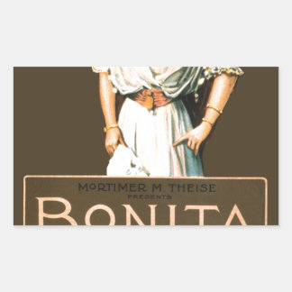 bonita rektangulärt klistermärke